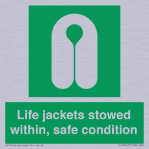Life jackets stowed within